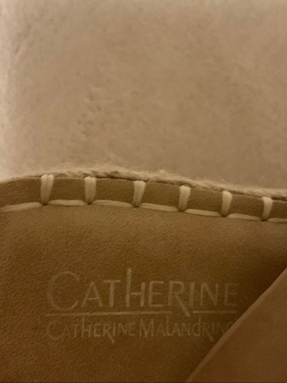 Catherine Malandrino Tan Leather Espadrille Platform Slingback Sandals